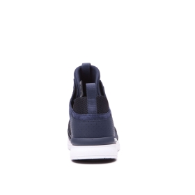 Supra Mens METHOD High Top Shoes Navy/Black/white | US-93744